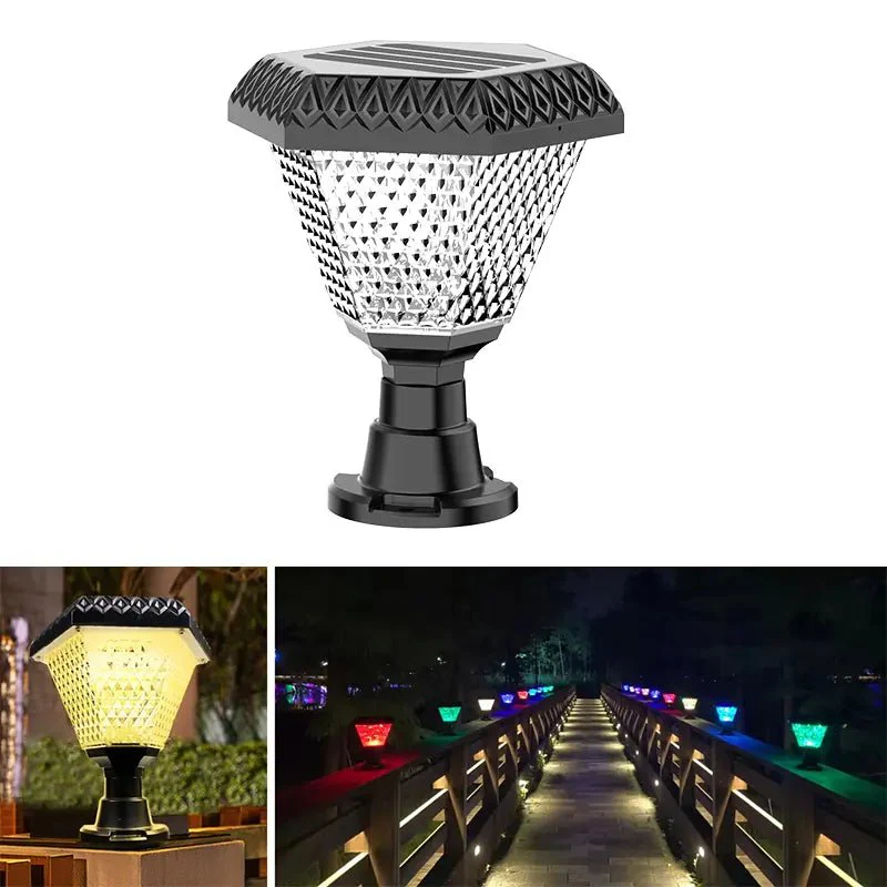 Solar Lights for Home Outdoor Garden 33 LED Waterproof Pillar Wall Gate Post lamp