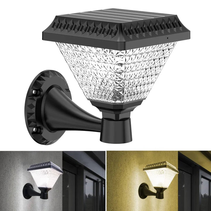 10w Solar Wall Light Outdoor Garden 33 Led Waterproof Wall Lamp