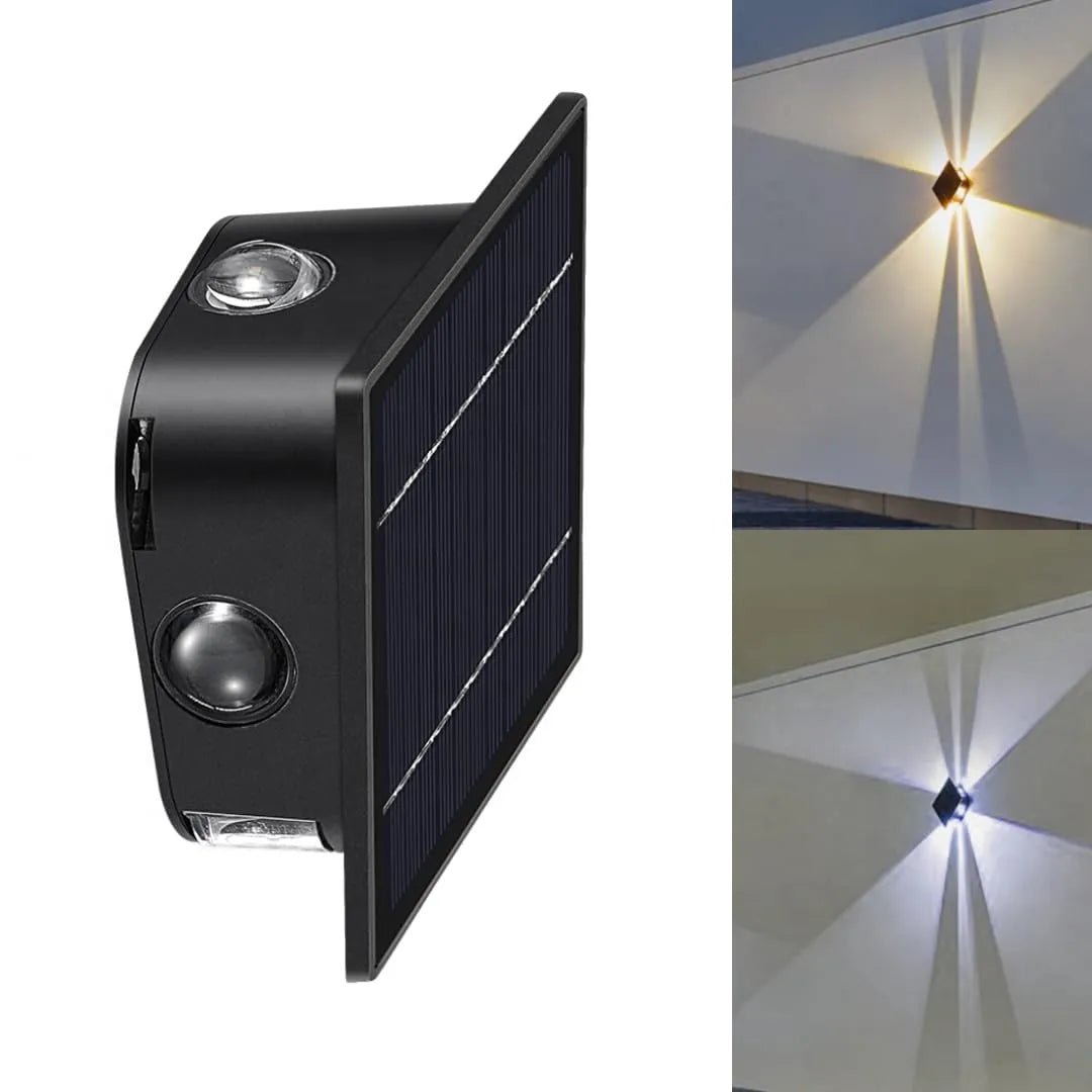 Aluminium Solar Decoration Lights 6 Led Decorative Waterproof 6w Wall Lamp Solar Light